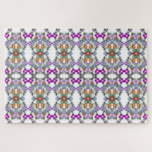 rompecabezas de flores ornamentales