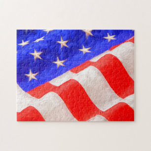 Rompecabezas de foto de bandera americana 11x14 co