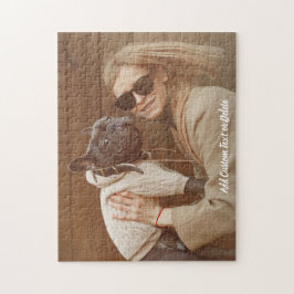 Rompecabezas de foto de perro personalizado con te
