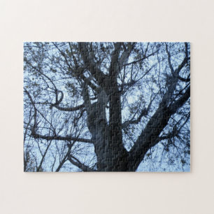 Rompecabezas de fotografías de silueta de árbol