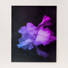 Rompecabezas de fotos de iris morado brillante