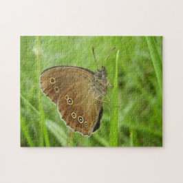 Rompecabezas de fotos de mariposa ringlet con caja