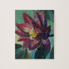 Rompecabezas de fotos de pintura de flores de Lotu