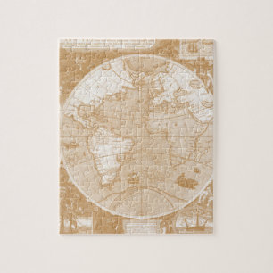 Rompecabezas de fotos del mapa del mundo antiguo