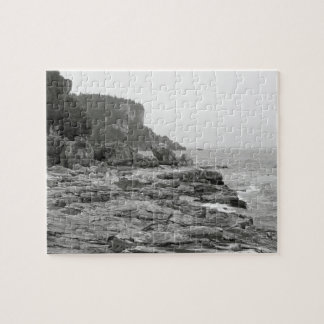 Rompecabezas de fotos en blanco y negro de la líne
