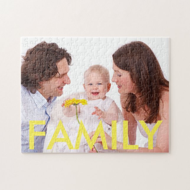 Rompecabezas de fotos familiares personalizadas (Horizontal)