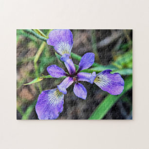 Rompecabezas de fotos grandes de Iris azul salvaje