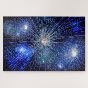 rompecabezas de fuegos artificiales azules