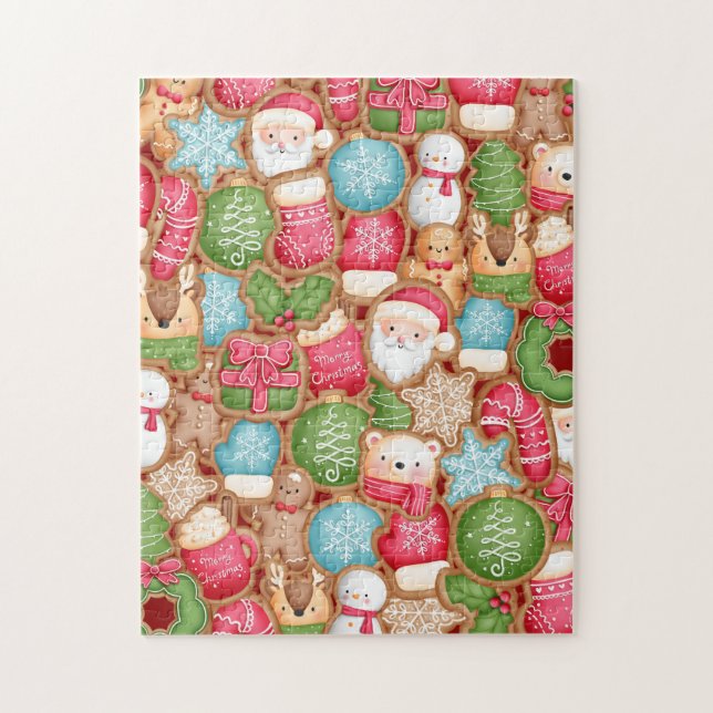 Rompecabezas de Galletas de Jengibre de Navidad (Vertical)