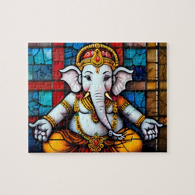 Rompecabezas de ganesh Indian God Deity jigsaw (Horizontal)