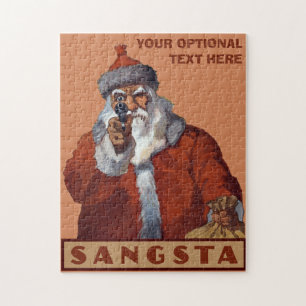 Rompecabezas de Gangsta Santa personalizado