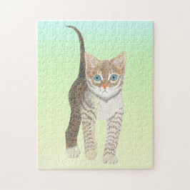 Rompecabezas de Gatito Atigrado 11x14