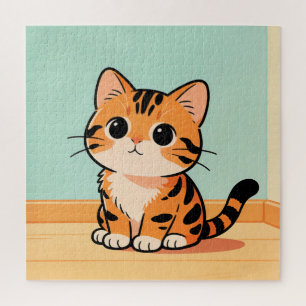 Rompecabezas de Gatito Atigrado Adorable