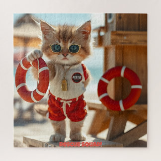 😎 Rompecabezas de Gatito Salvavidas - Vibra de Re