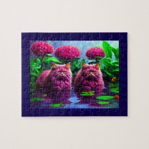 Rompecabezas de gato adorable para amantes de los 