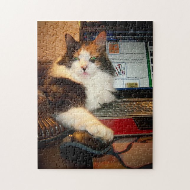 Rompecabezas de gato atigrado Calico (Vertical)