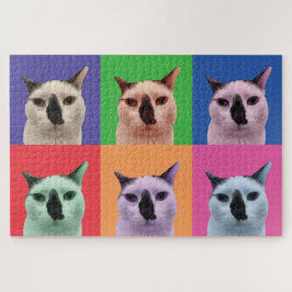 Rompecabezas de gato blanco y negro