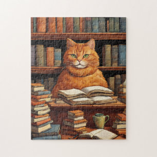 rompecabezas de gato de biblioteca #1