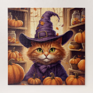 rompecabezas de gato de halloween