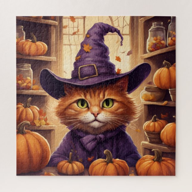 rompecabezas de gato de halloween (Vertical)