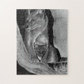 Rompecabezas de gato Fossa y bebé