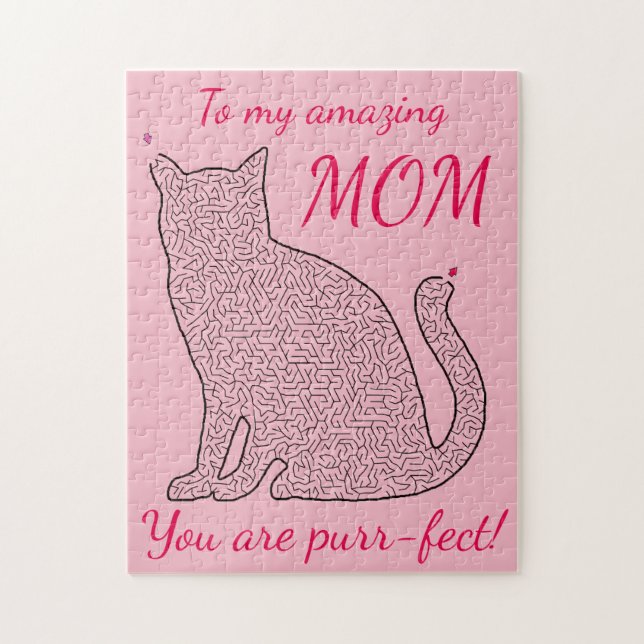 Rompecabezas de Gato Gato de Mamá (Vertical)