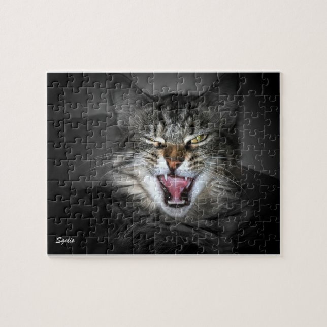 Rompecabezas de gato Maine Coon (Horizontal)