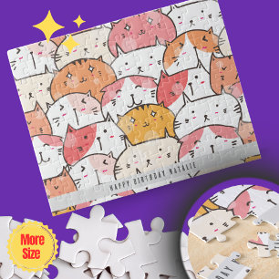 Rompecabezas de gato Minimalista personalizado - 8