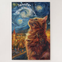 Rompecabezas de gato motivador de Vincent Van Gogh
