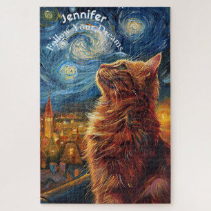 Rompecabezas de gato motivador de Vincent Van Gogh