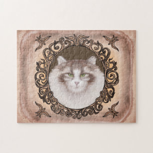 Rompecabezas de gato noruego ornamentado
