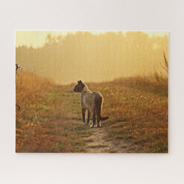 Rompecabezas de gato siamés (Horizontal)