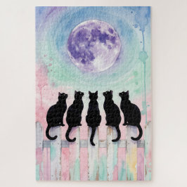 Rompecabezas de Gatos a la Luz de la Luna – Cinco