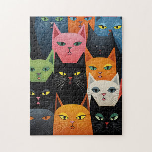ROMPECABEZAS DE GATOS DE COLORES