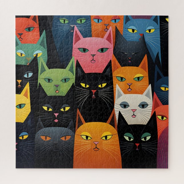 ROMPECABEZAS DE GATOS DE COLORES ART GRANDE (Vertical)