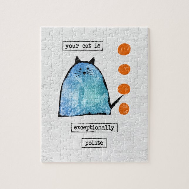 Rompecabezas de gatos - Gato gracioso excepcionalm (Vertical)