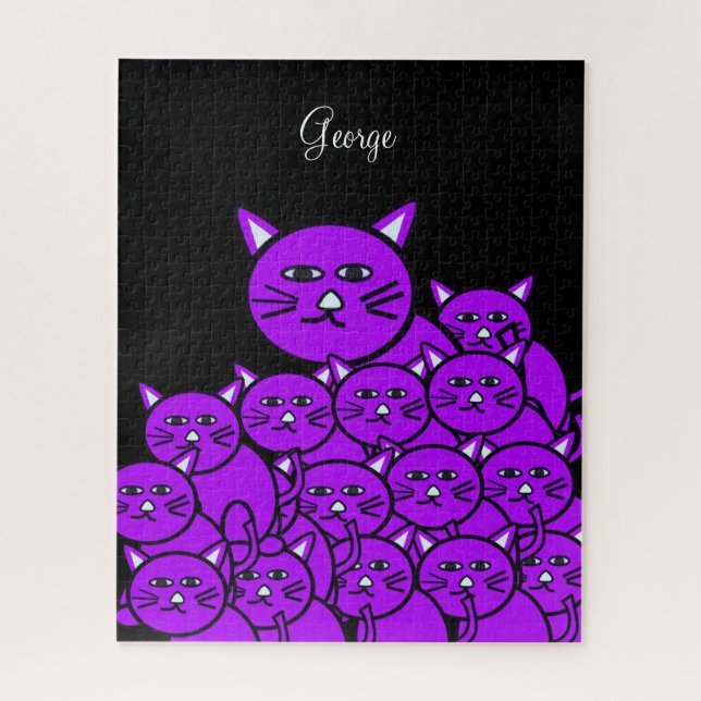 Rompecabezas de gatos negros (Vertical)