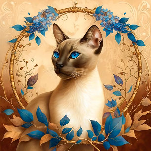 Rompecabezas de gatos siameses con ojos azules