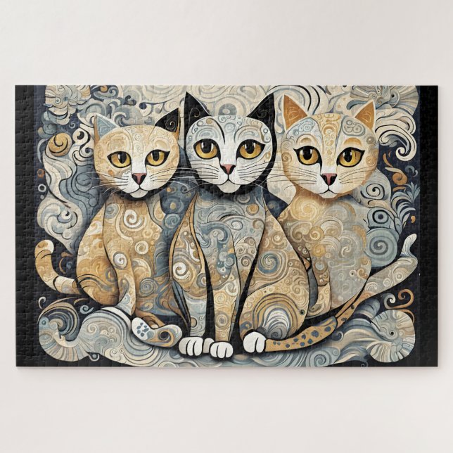 rompecabezas de gatos tranquilizadores (Horizontal)