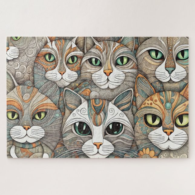 rompecabezas de gatos tranquilizadores (Horizontal)