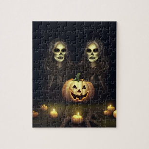 Rompecabezas de gemelos de Halloween