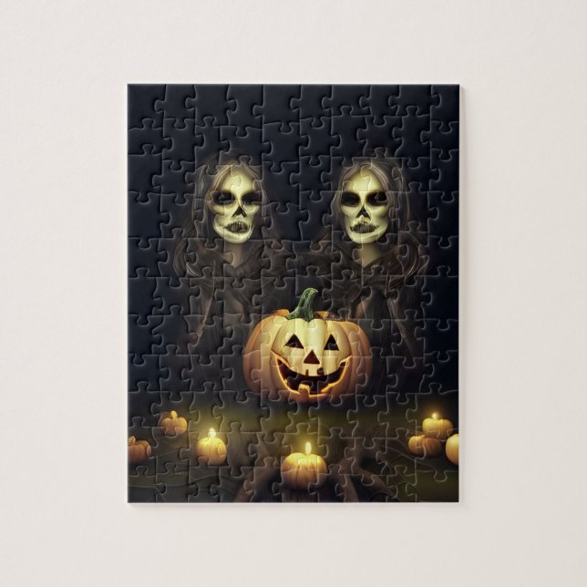 Rompecabezas de gemelos de Halloween (Vertical)