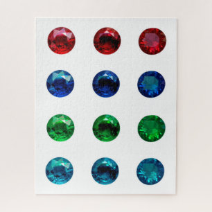 Rompecabezas de Gemstone Ruby Sapphire Emerald Top