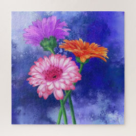 Rompecabezas de Gerberas de Tres Colores - Hermoso