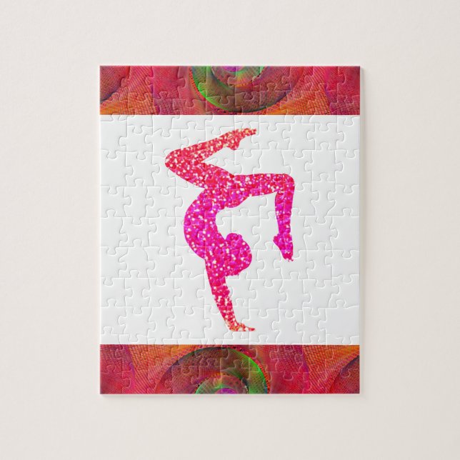 Rompecabezas de gimnasia para chicas. (Vertical)