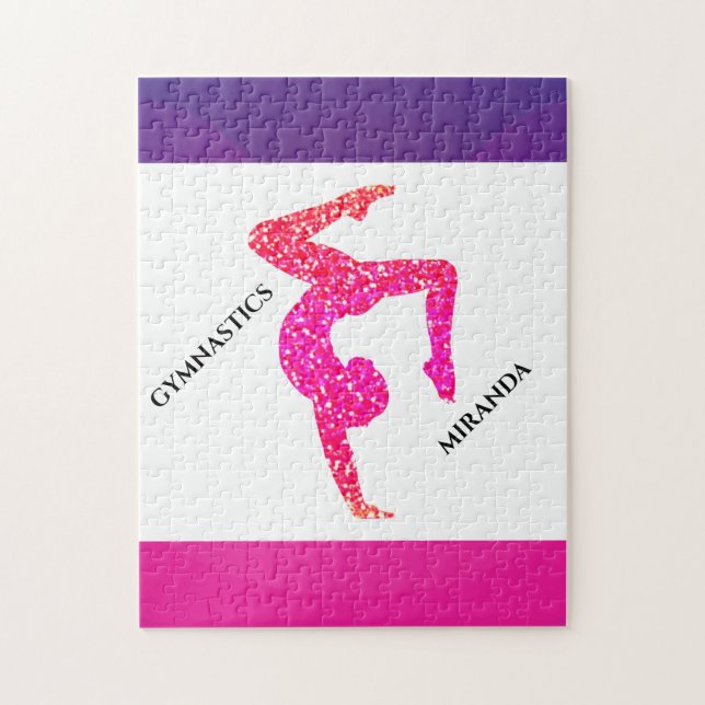 Rompecabezas de gimnasia para chicas personalizado (Vertical)