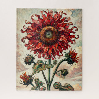Rompecabezas de girasol rojo 500 piezas