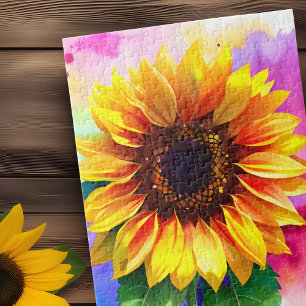 Rompecabezas de Girasoles - Flores Vibrantes de Al