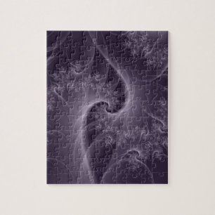 Rompecabezas de giro morado y blanco