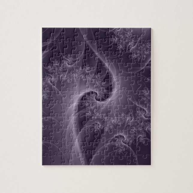 Rompecabezas de giro morado y blanco (Vertical)